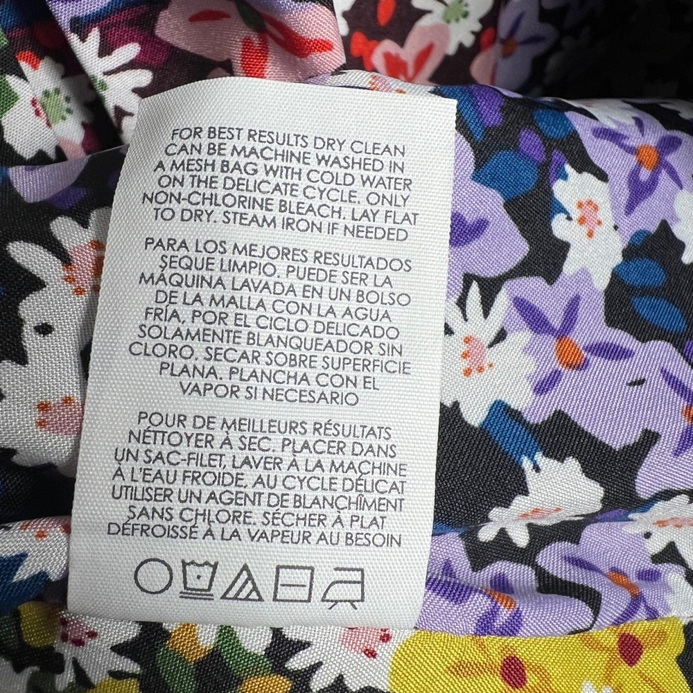 Cabi 5660 Headline Topper Coat in Navy Blue Tweed and Floral, Women's Size 4 - Picture 7 of 16